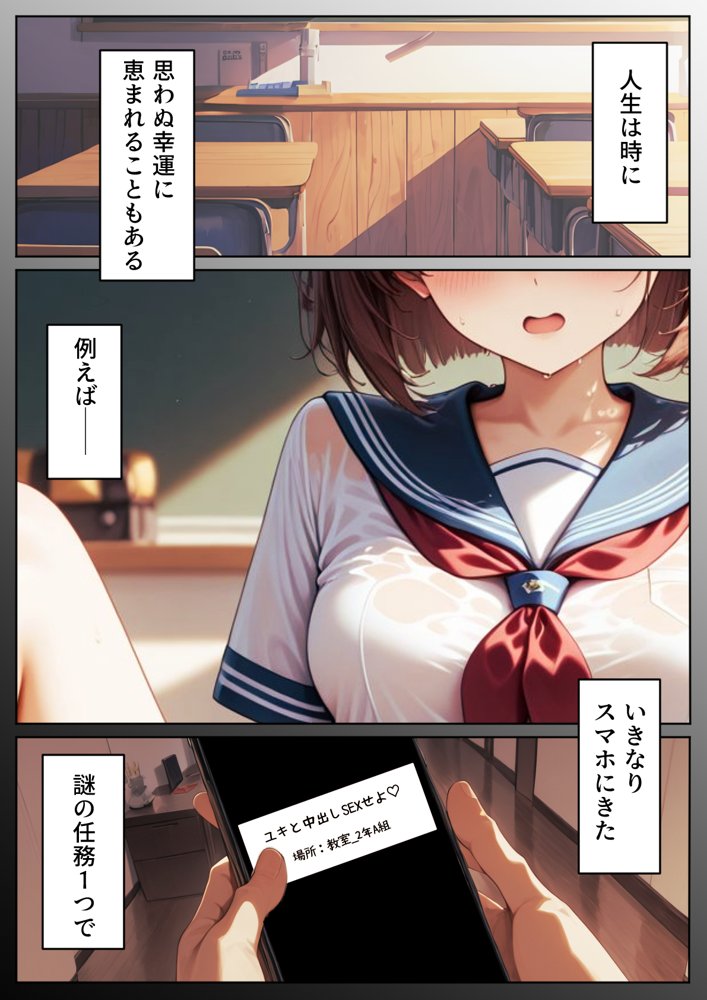 【いきなりエロミッション】スマホでイイナリJ◯  〜謎の任務で人生逆転〜